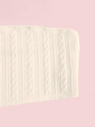Image of SweatyRocks Girl's Casual Solid Textured Bandeau Tube Top Strapless Slim Fit Ribbed Crop Tops White 9Y