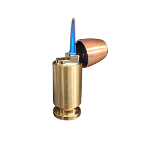Encendedor en forma de bala de metal con llama azul miniatura 5