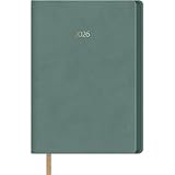 Dohe   Agenda 2026   Jour par Page, Format A5 (14x20 cm), Couverture Flexible en Similicuir, Bords Peints, 12 Mois Janvier à Décembre, Planificateur Annuel en Espagnol avec Marque Page   Hanoï Vert