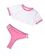 YUANMO Cosplay Schulmädchen Dessous Outfit Mini Sailor AnzugTop mit Tanga 2 Ps Set