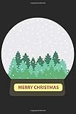  Merry Christmas: A5 Notizbuch, 120 Seiten liniert, Weihnachten Weihnachtsmann Christkind Schneekugel Schneeflocken