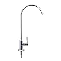 Chrome Finish Non-Air Gap Kitchen Water Filter Faucet | Goose Neck | 100% Lead-Free Drinking Water Faucet Fits most RO Units or Water Filtration System, Stainless Steel Body 1/4-Inch Tube