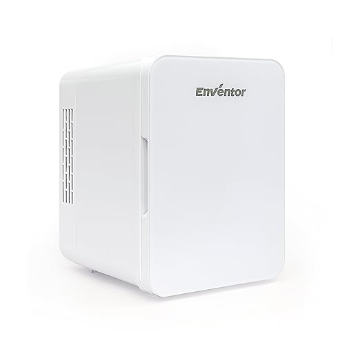 Enventor 冷温庫 15L 小型 保冷・保温用 冷蔵庫 ペルチェ素子電子冷却方式 極静音 PSE認証 ミニ冷蔵庫 車載 冷蔵 保温 一人暮らし 持ち運び便利 12V 車中泊 キャンプ アウトドア 職場 卓上 寝室 家庭用 省エネ AC/DC給電「2025進級版」(ブラック)