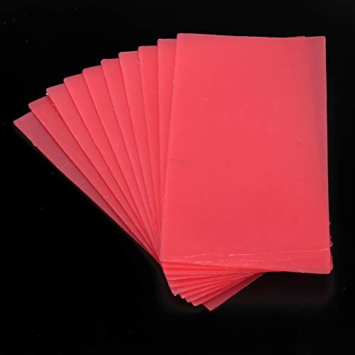 Image of Dental Base Plate Wax, Gum Base Plate Casting Dental Wax Sheets Red Dental Care Wax Auxiliary Material for Dentures Dental Waxing Instruments Utility Bite Wax Dentist Lab Supply 10Pcs(1.5mm)