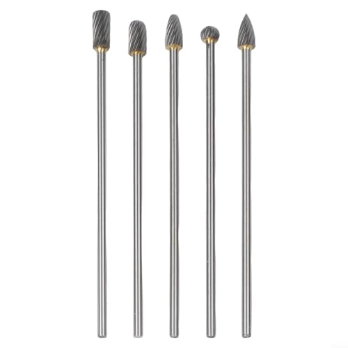 Set de 5 fresas de carburo sólido cort single 3x6x100mm miniatura 1