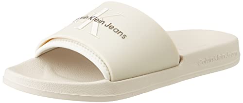 Calvin Klein Jeans Monogramme Diapositive TPU, Slide Homme, Tongues/Claquettes, Coquille d'œuf Blanche Ancienne, 40.5 EU
