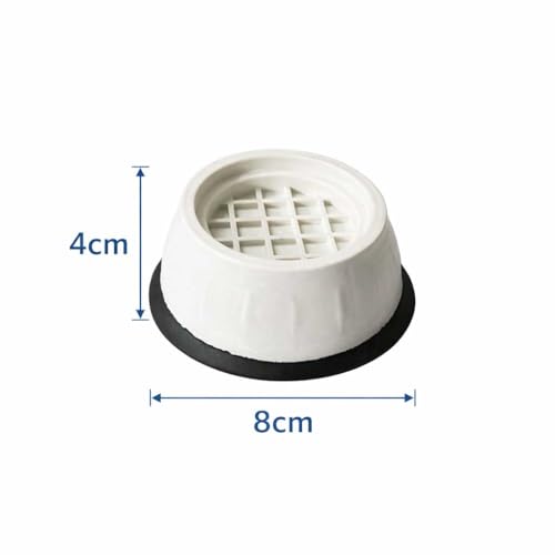 Image of SAI PRASEEDA Anti-Vibration Washing Machine Pads | 1 Set (4 pcs) | Grey | Round Shape | Anti-Slip Support for Washer, Fridge, Furniture, Beds, Tables, Sofa | Shock & Noise Reduction