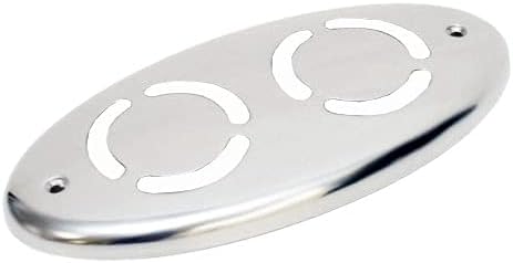 SeaLux Marine Boat 6-1/8" x 3" Stainless Steel Hidden Drop in Dual Horn Cover Grill/Sea Ray Boat (2 Packs)