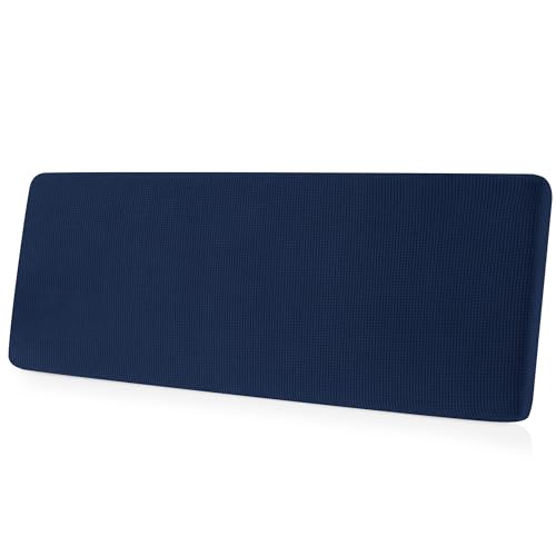 Image of Chunyi Jacquard Polyester Spandex Cushion Slipcover (Loveseat Cushion, Dark Blue)