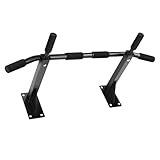 Wall Mounted Pull Up Bar, Chin Up Bar with Foam Padded Hand Grips, Wall Mount Gym Training Exercise Bars, Upper Body Workout Bar for Home Gym Exercise Strength Training