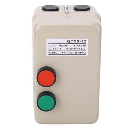 Démarreur de Moteur Électrique Magnétique, 380 V 20- A 7,5 Kw 3 Hp, Boîtier de Commutation Magnétique Triphasé, Démarreur de Moteur Électrique pour...