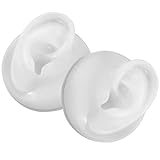 OKUMEYR 1 Par de Modelos de Oreja Falsa de Silicona Semitransparente Anillo, Molde Anatómico para Práctica de Piercing, Exhibición de Pendientes y Enseñanza Médica
