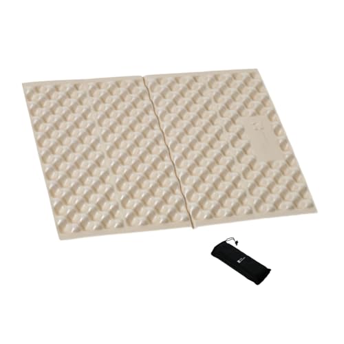 Generic 卵の巣マットピクニックマット快適な超軽量ポータブルアルミ箔断熱マットキャンプパッドハイキング屋外屋内, 茶色