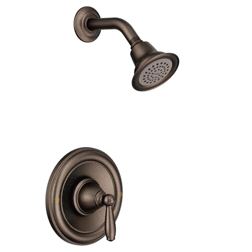 Moen Brantford Oil Rubbed Bronze Posi-Temp Pressure Balancing Shower Trim Kit with Shower Head and Lever Handle (Valve Required), T2152ORB by Moen - Used condition - US$92.36