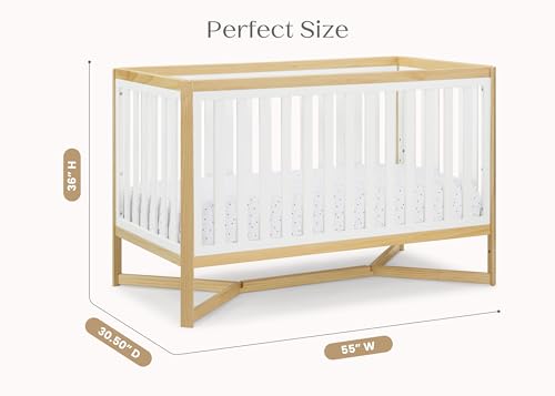 Delta Children Tribeca 4-in-1 Baby Convertible Crib, Bianca White/Natural - image 5