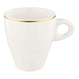 Farbe: Creme/Gold Seltmann 001.727873 Maxim Porzellan Obere zur Milchkaffeetasse, Organic, Rund, Creme/Gold, 10810 Goldlinie Goldrand Dekor, 0.37 L, 12.4cm Durchmesser, 10.1cm Höhe, 6 Stück