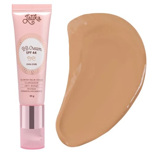 Latika BB Cream 30g + Kit Estojo + Refil Powder SPF 27 11g + Pincel de maquiagem TOM: Bege Médio