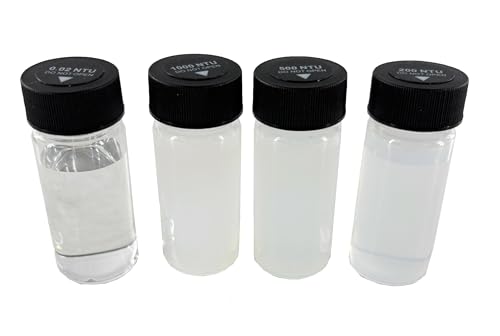 HFBTE Turbidimeter Turbidity Calibration Standard Turbidity Standard Solutions 0.02NTU 200NTU 500NTU 1000NTU for Calibrating NTU1100 Turbidiy Meter Turbidimeter