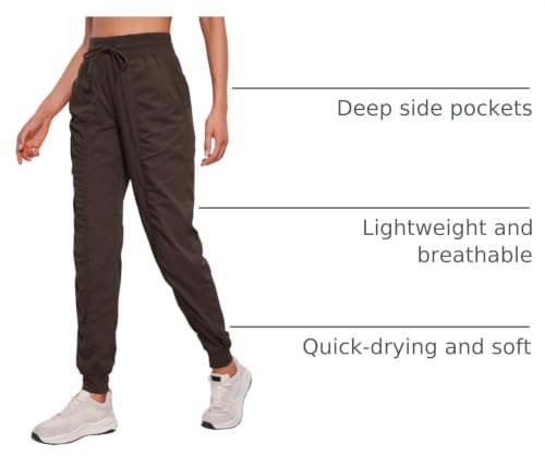 Image of CRZ YOGA Ease Line Joggers 26 inch /28.5 inch /30.5 inch | Casual, Lightweight, Ruched Design, Pockets, for Women