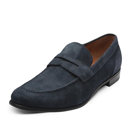 Image of Dunross & Sons Men's Brookes Penny Loafer Slip-On Formal Business Shoes