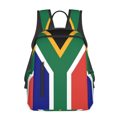 GZEKWLP South Africa Flag Backpack for Women Men, Large Capacity Laptop Backpacks Travel Shoulder Bag
