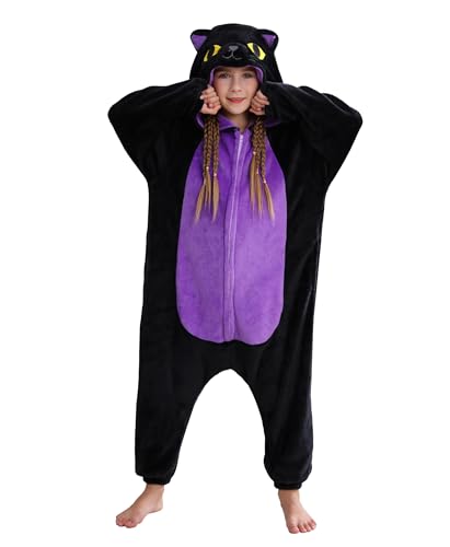 ATOZ Unisex Children Animal Cat Onesie Halloween Costume Pajamas Christmas Cosplay Sleepwear For Boys Girls 6-7Y