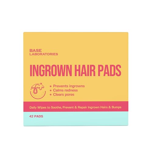 Image of BASE LABORATORIES Ingrown Hair Treatment Pads with AHA & BHA, Razor Bumps