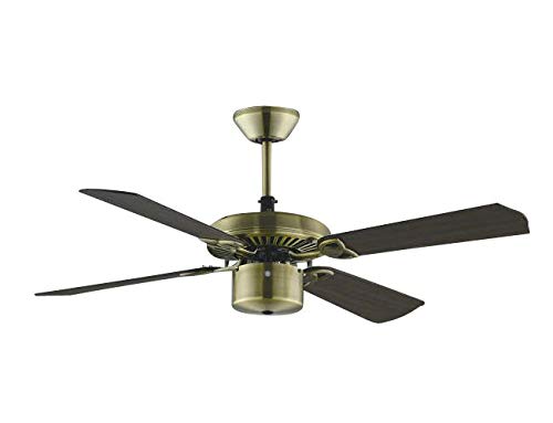 新品　コイズミ　インテリアファン　シーリングファン　傾斜天井可能 Amazon | コイズミ シーリングファン 金古美メッキ 軽量 大風量