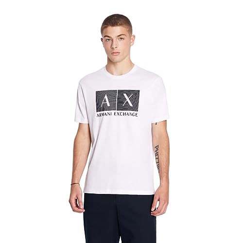 Armani Exchange Men's Regular Fit Crew Neck Cotton Jersey Box Logo Tee
