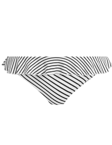 Bas de maillot de bain rayé bikini noir à volants Freya taille S - 3