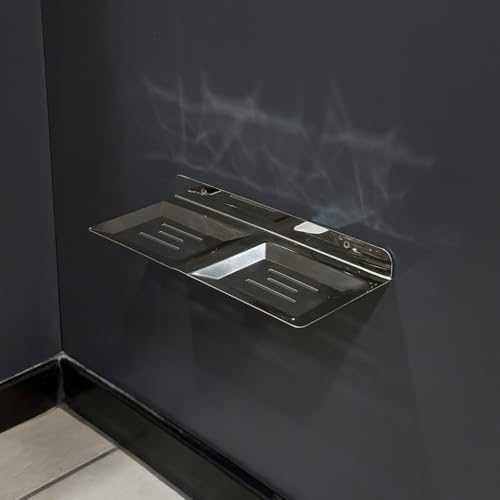 Image of Premium Stainless Steel Wall Mounted Soap Holder for Bathroom & Kitchen | Rust-Proof Soap Dish Rack with Drainage | Modern Design for Shower, Washbasin, Sink | Holds 2 Soaps | Space Saving Organizer