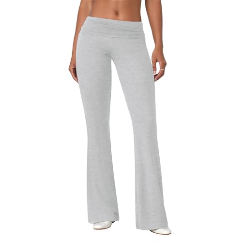 COPYLEAF Flare Leggings for Women Fold Over Yoga Pants...