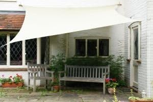 San Diego Sail Shades - Waterproof 12' Square Shade Sail - White Cream