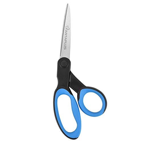 FANTAPLUS Left Handed Scissors With Soft-grip Handles Office Stainless Steel Shears For Adults