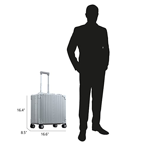 Aleon 17" Aluminum Deluxe Wheeled Hardside Business Briefcase #TOP7