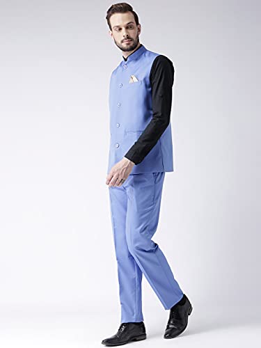 Image of hangup Men's Synthetic Notch Lapel Suit (2BasketTR Dark Blue 44