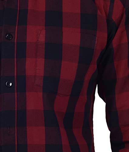 Image of FIFTH ANFOLD Mens Checkered Full Sleev Pure Cotton Spread Collar Shirt