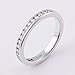 Dsnyu 14K White Gold Band Rings for Women, Wedding Band Ring Half Eternity 2mm Moissanite Band White Gold Fashion Trendy Size 7.5
