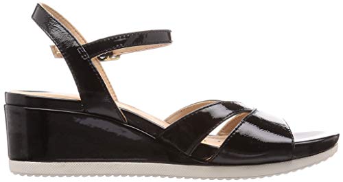 Geox Donna D Ischia C Sandali Donna, Nero (Black)