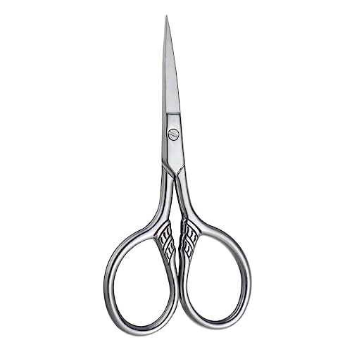 FOYTOKI Stainless Steel Beard Trimmer for Men Mustache Scissors Anti-slip Grip for Precise Cutting