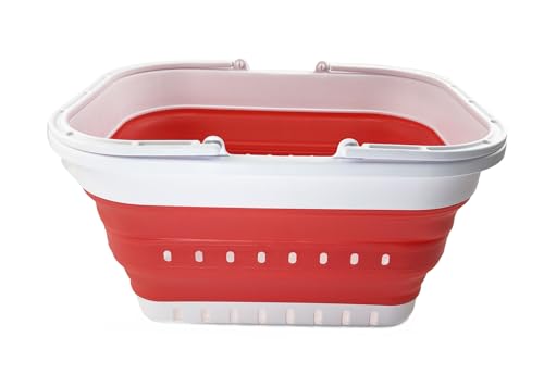SAMMART 19L Collapsible Tub with Handle, Portable Outdoor Picnic Basket/Crater, Foldable Shopping Bag - Image 4