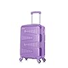 Senator ABS Durable Hard Shell Unisex Suitcase Modern Fashion Travel Case Carry on Luggage Trolley with 4 Single Quite Spinner wheels KH1075 (Carry-On 20-Inch, Highlight Purple)