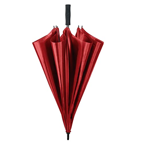 Cuatrogotas Paraguas hombre extra grande - Antiviento- Varillas reforzadas- Paraguas Golf Automático-Grande XL- Ligero-Color Granate-Diámetro 130 cm/Longitud 94 cm Cover