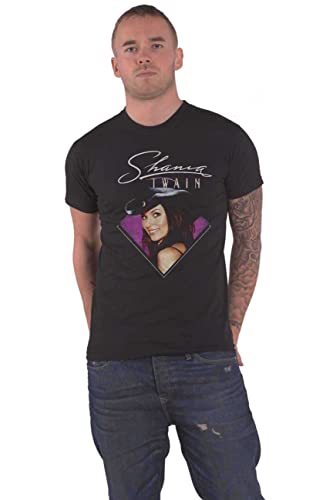 Photo de Stetson Shania Twain T Shirt Purple Photo Logo Nouveau Officiel Unisex Noir Size XXL