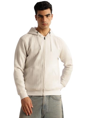 Image of Thomas Scott Men's | Regular Fit | Long Sleeves | Zip Closure | Front-Open | Dry Clean | 2 Pockets | Knitted | Hooded | Sweatshirt