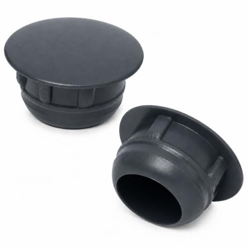 Image of (Pack of 20) Anthracite Gray Plastic Hole Plugs 0.51 inch x 0.39 inch (13 x 10 mm), Drill Hole Cover Caps, Furniture Hole Plug, Screw Hole Plugs