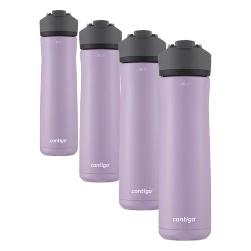 Image of Contigo Cortland Chill 2.0, 24oz., Stainless Steel Water Bottle with AUTOSEAL Lid (Pack of 4)