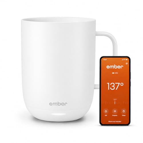 Ember Temperature Control Smart Mug 2, 14 Oz, App-Controlled Heated Coffee Mug with 80 Min...
