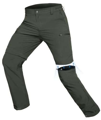 Hiauspor Wanderhose Herren Zip-Off Atmungsaktiv: Outdoor Softshellhose...