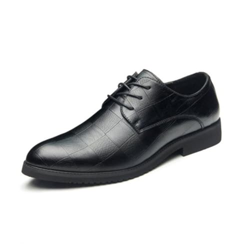 Dress Shoes for Men Men's Patent Leather Dress Shoes Casual Round Toe Lace-Up Footwear for Spring and Autumn, Large3